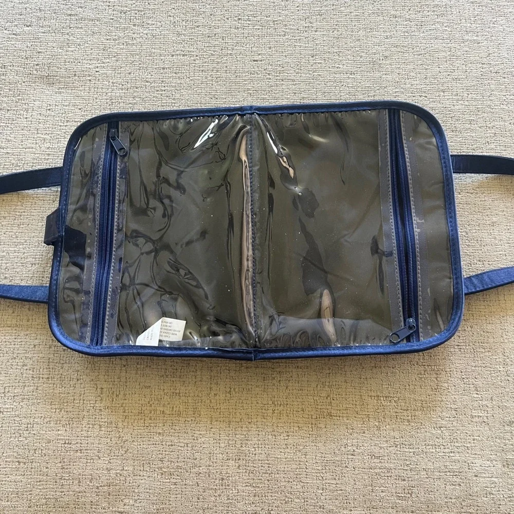 Creative Memories Navy Blue Satin Travel Weekender Bag Scrapbook Supply Case